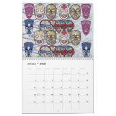 Afrikaanse maskers kalender (Jan 2026)
