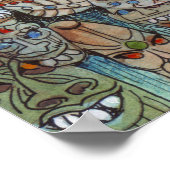 Afrikaanse maskers om kwade geesten af te weren poster (Hoek)