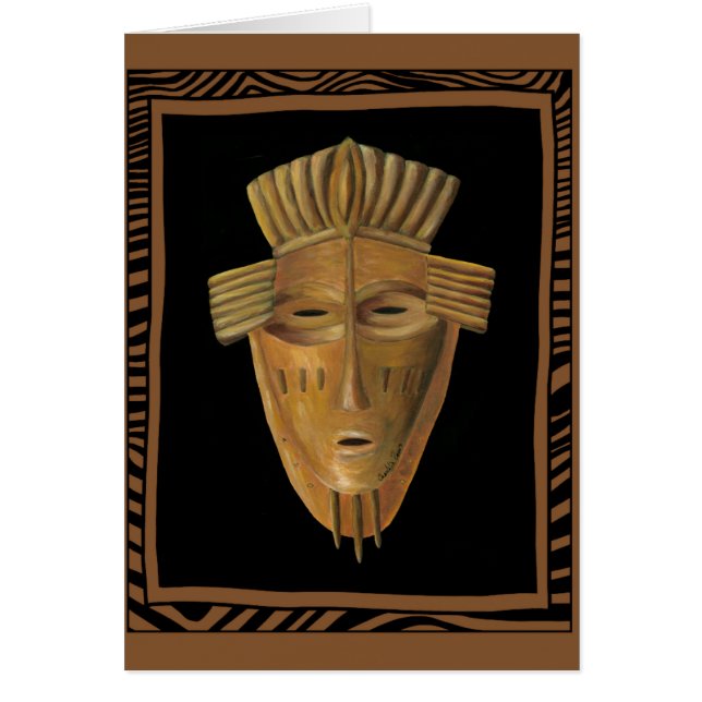 Afrikaanse maskerschildering door Chariklia Zarris (Voorkant)