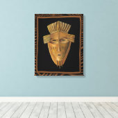 Afrikaanse maskerschildering door Chariklia Zarris Canvas Afdruk (Insitu (Houten vloer))