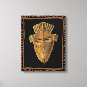 Afrikaanse maskerschildering door Chariklia Zarris Canvas Afdruk