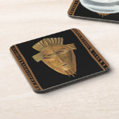 Afrikaanse maskerschildering door Chariklia Zarris Drankjes Onderzetter (Linkerzijde)