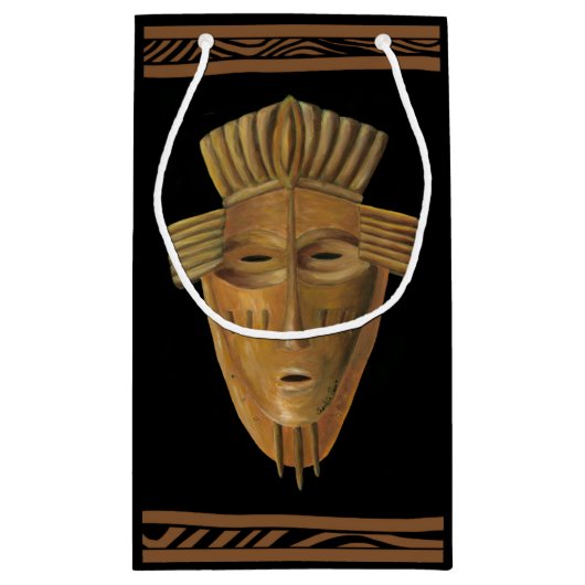 Afrikaanse maskerschildering door Chariklia Zarris Klein Cadeauzakje (Achterkant)