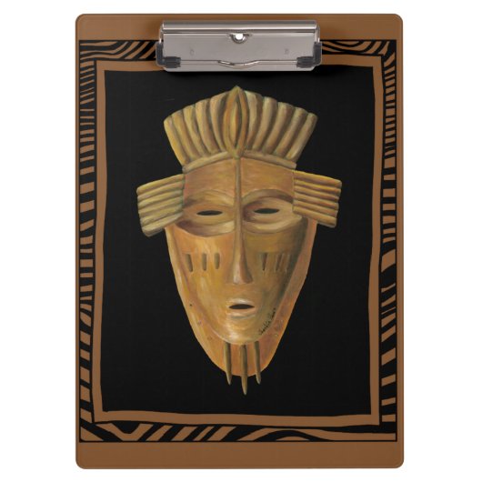 Afrikaanse maskerschildering door Chariklia Zarris Klembord (Voorkant)