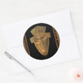 Afrikaanse maskerschildering door Chariklia Zarris Ronde Sticker (Envelop)