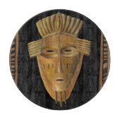 Afrikaanse maskerschildering door Chariklia Zarris Snijplank (Voorkant)