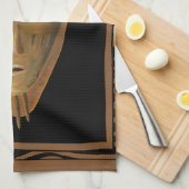 Afrikaanse maskerschildering door Chariklia Zarris Theedoek (Quarter Fold)