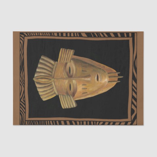 Afrikaanse maskerschildering door Chariklia Zarris Tissuepapier (Voorkant)