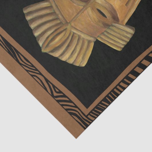 Afrikaanse maskerschildering door Chariklia Zarris Tissuepapier (Detail)