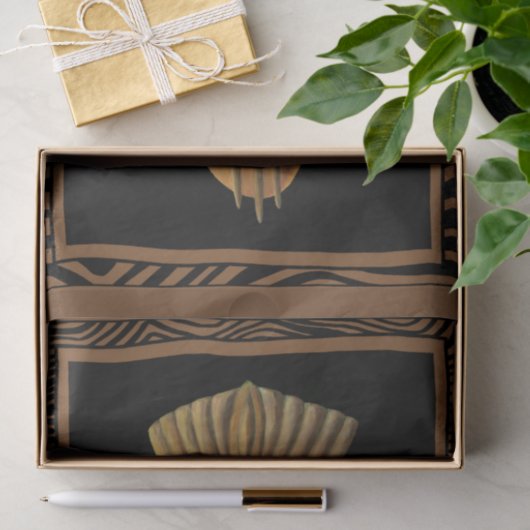 Afrikaanse maskerschildering door Chariklia Zarris Tissuepapier (Geschenk)