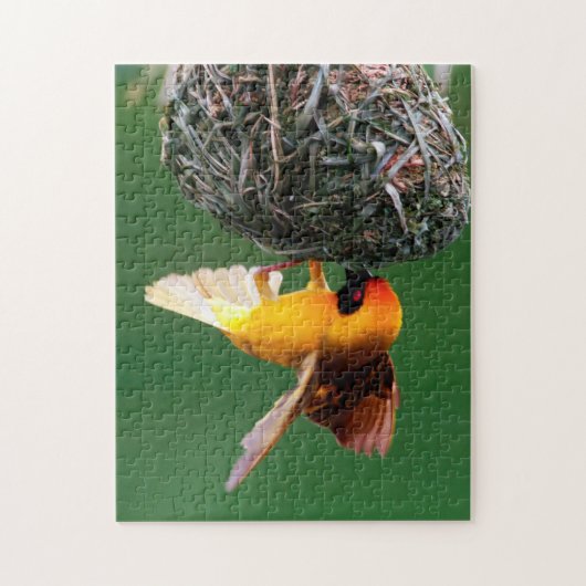 Afrikaanse Maskerwever (Ploceus Velatus) Legpuzzel (Verticaal)
