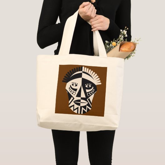 Afrikaanse maskerzakken grote tote bag (Voorkant (product))