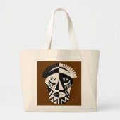 Afrikaanse maskerzakken grote tote bag (Voorkant)