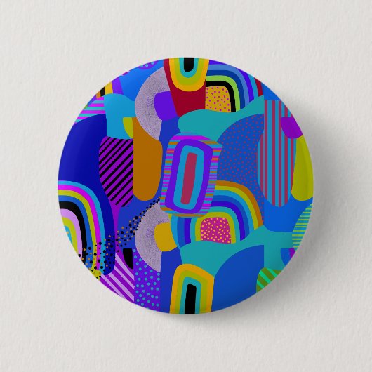 Afrikaanse Maximalistische Landschapskaart Ronde Button 5,7 Cm (Voorkant)