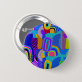 Afrikaanse Maximalistische Landschapskaart Ronde Button 5,7 Cm (Voorkant /achterkant)