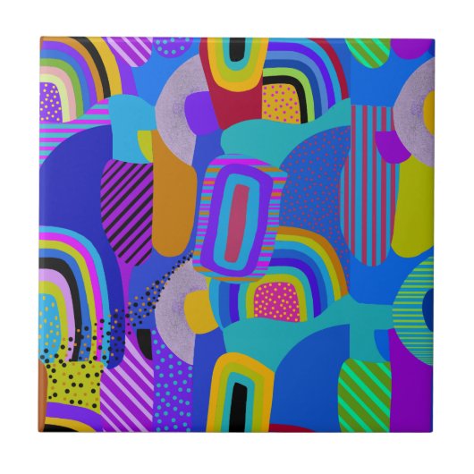 Afrikaanse Maximalistische Landschapskaart Tegeltje (Voorkant)