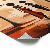 Afrikaanse meisjes illustratie minimalistisch Afri Poster (Hoek)