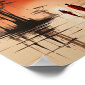 Afrikaanse meisjes illustratie minimalistische Afr Poster (Hoek)