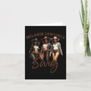 Afrikaanse Melanin Cowgirl Swag Black Geschiedenis Kaart