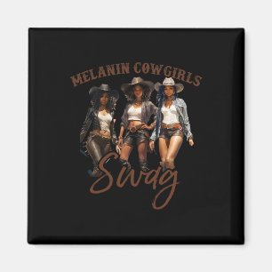 Afrikaanse Melanin Cowgirl Swag Black Geschiedenis Magneet