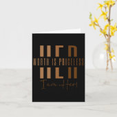 Afrikaanse melanine koningin meisjes en vrouwen ge kaart (Gele Bloem)