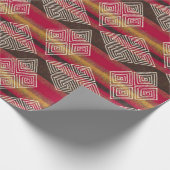 Afrikaanse modder geïnspireerd door patroonoorts cadeaupapier (Hoek)