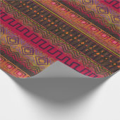 Afrikaanse modder geïnspireerde oorsparante patron cadeaupapier (Hoek)