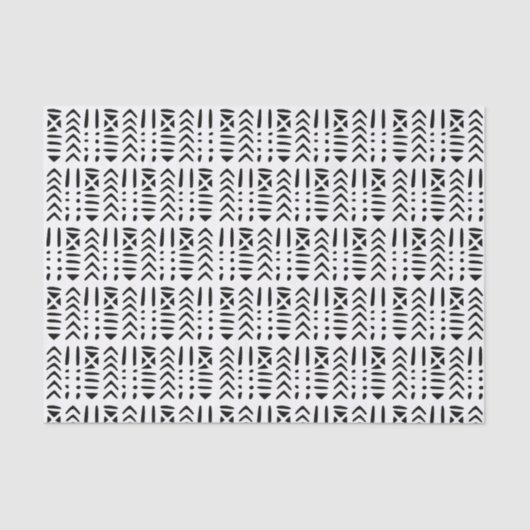 Afrikaanse modder MC3 zwart op wit Tissuepapier (Voorkant)