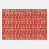 Afrikaanse modder Red Green Gold Glitter set van 3 Inpakpapier Vel (Voorkant)