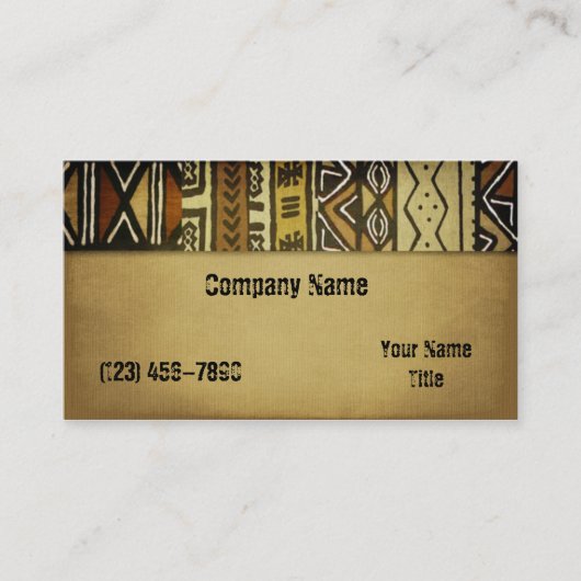  Afrikaanse modder Visitekaartje (Voorkant)