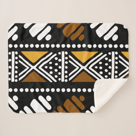 Afrikaanse modderdoek Bogolan deken (Voorkant (horizontaal))