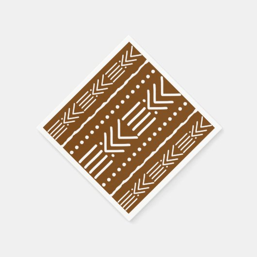 Afrikaanse modderdoek Bogolan Designer Papieren se Servet (Hoek)