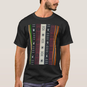 Afrikaanse Modderdoek Kauri Schelp Meerkleurige St T-shirt