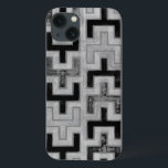 Afrikaanse moddoek Textiel met Geometrische Patron iPhone 13 Hoesje<br><div class="desc">Deze tekst is gemaakt door Norman Wyatt,  Jr. in de stijl van een Afrikaanse modderdoek. Het doektextiel is afkomstig uit Mali en is een teken van culturele identiteit. Toon uw liefde voor globale cultuur en geometrische patronen door deze druk te kopen!</div>
