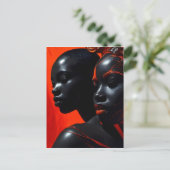 Afrikaanse mode kunst briefkaart (Staand voorkant)