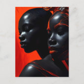 Afrikaanse mode kunst briefkaart (Voorkant)