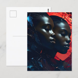 Afrikaanse mode kunst briefkaart