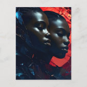 Afrikaanse mode kunst briefkaart (Voorkant)