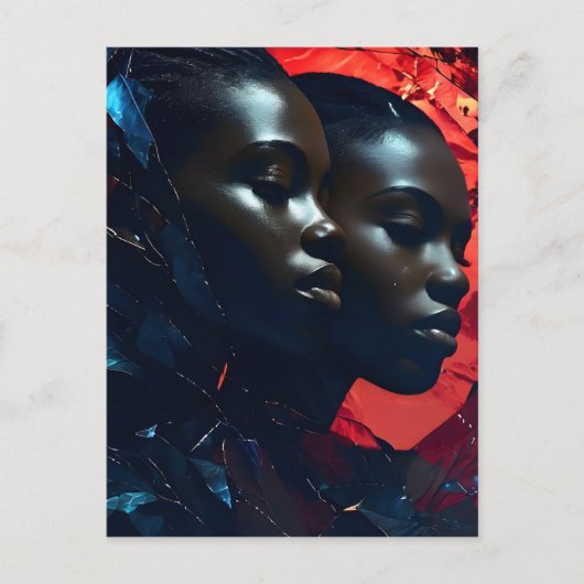 Afrikaanse mode kunst briefkaart (Voorkant)