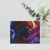 Afrikaanse mode kunst briefkaart (Staand voorkant)