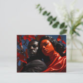 Afrikaanse mode kunst briefkaart (Staand voorkant)