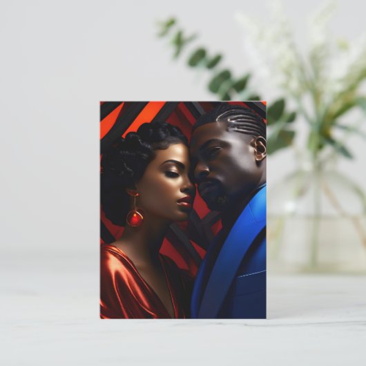 Afrikaanse mode kunst briefkaart (Staand voorkant)