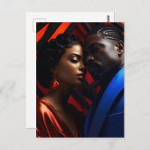 Afrikaanse mode kunst briefkaart (Voorkant / Achterkant)