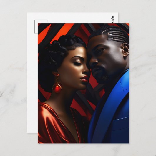 Afrikaanse mode kunst briefkaart (Voorkant / Achterkant)