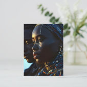 Afrikaanse mode kunst briefkaart (Staand voorkant)