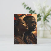Afrikaanse mode kunst briefkaart (Staand voorkant)