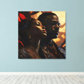 Afrikaanse mode kunst canvas afdruk (Insitu (Houten vloer))