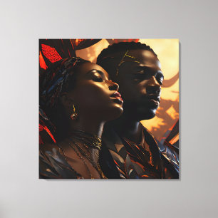 Afrikaanse mode kunst canvas afdruk