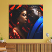 Afrikaanse mode kunst canvas afdruk (Insitu (Woonkamer))
