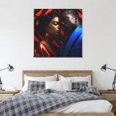 Afrikaanse mode kunst canvas afdruk (Insitu (Slaapkamer))
